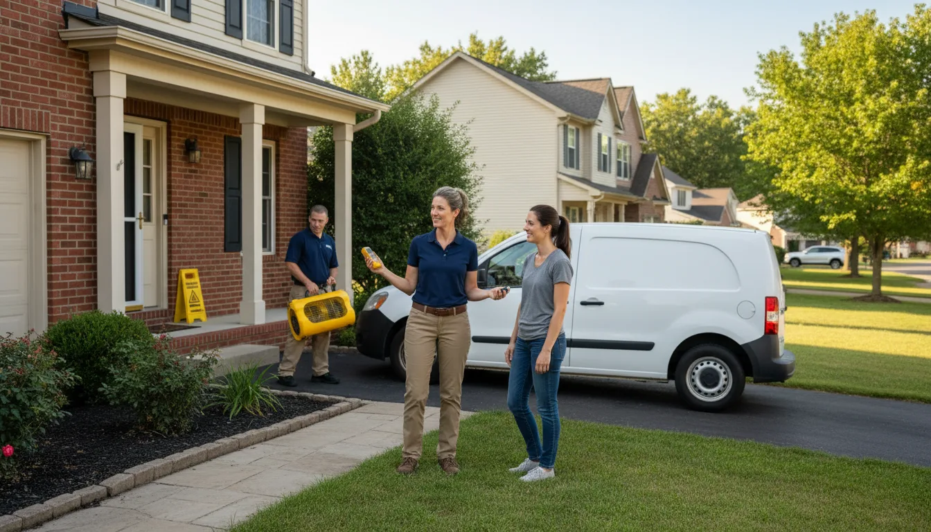 Residential water damage restoration in New Martinsville, WV